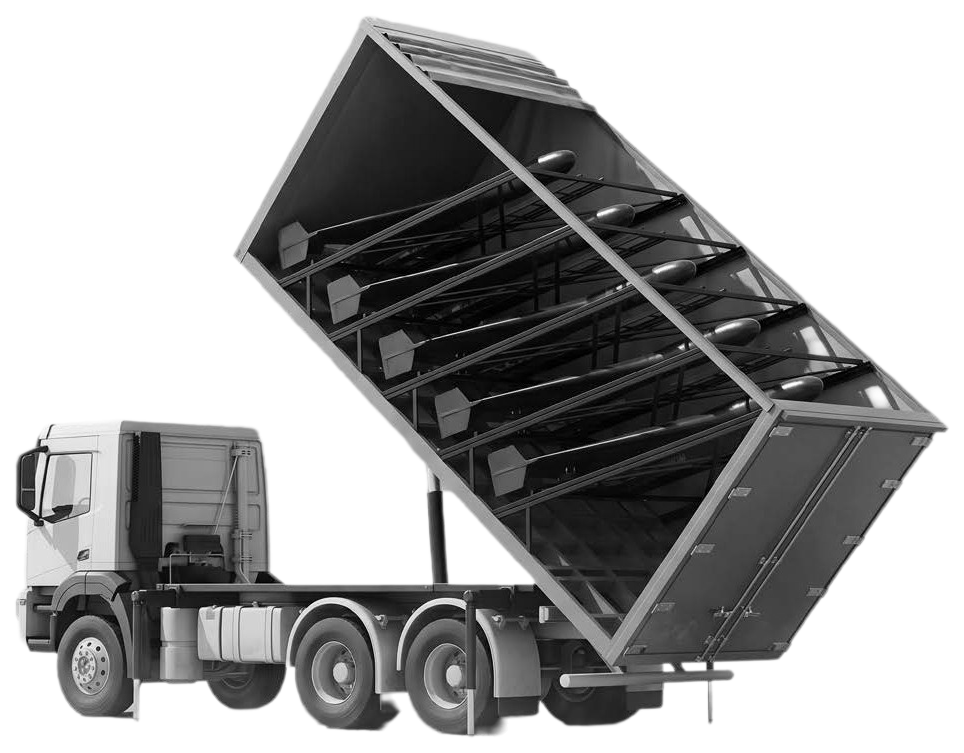 Truck-mounted concealed launch container